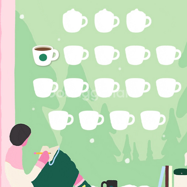 스타벅스 프리퀀시 일반 1개 스벅--0