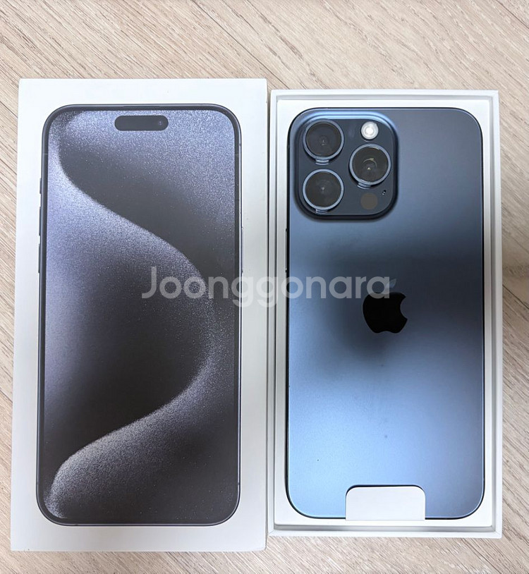 아이폰15 프로맥스 블루티타늄 256gb 리퍼후 미사용--1
