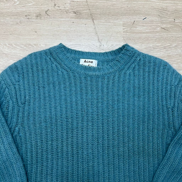 아크네 스튜디오 여성 와플니트 스웨터 [틸] M/95--1