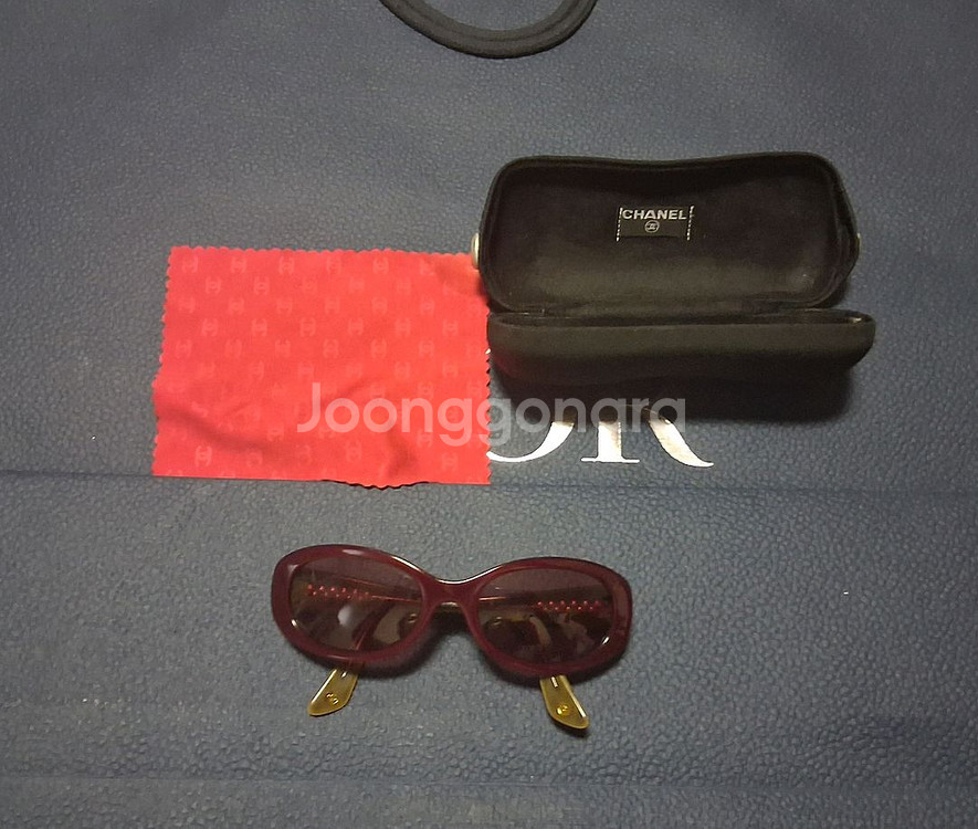 (빈티지 희귀템/컨디션 최상) 샤넬 5023 퀼팅 선글라스 (풀박스)--1