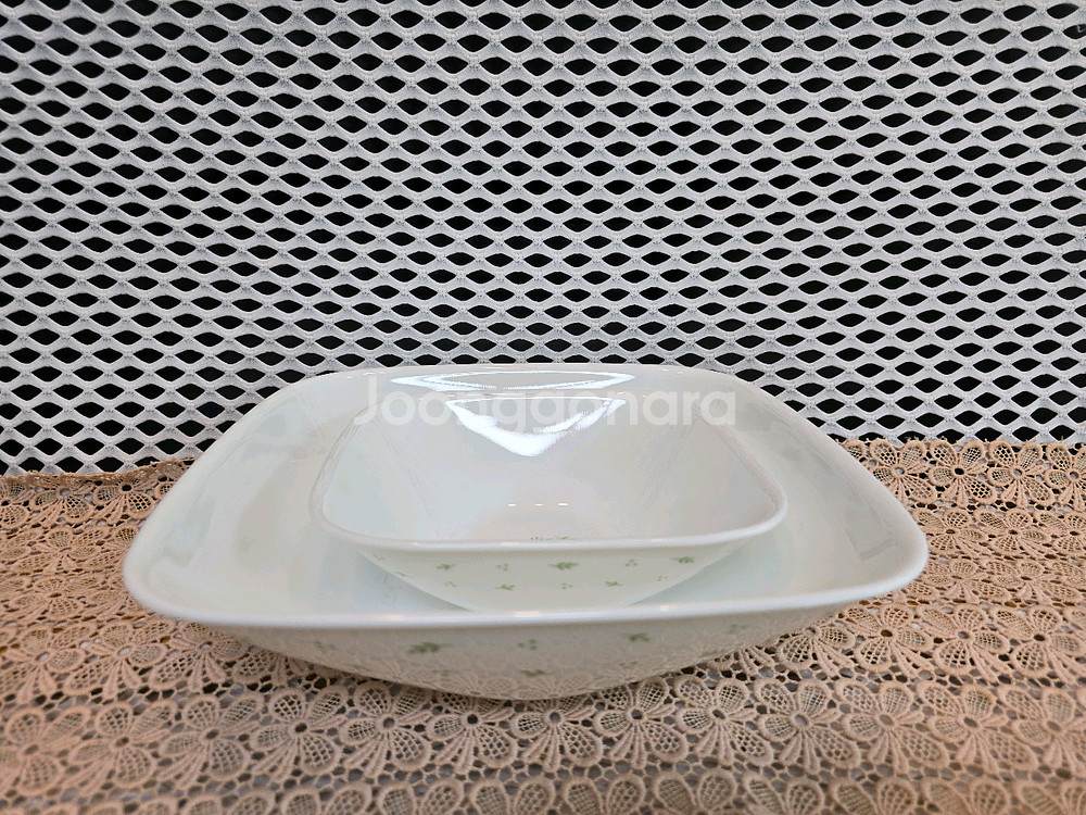 코렐 사각볼 샐러드볼과 스프볼 7장.소분가능--2