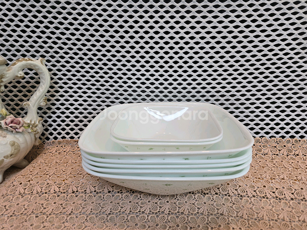 코렐 사각볼 샐러드볼과 스프볼 7장.소분가능--1