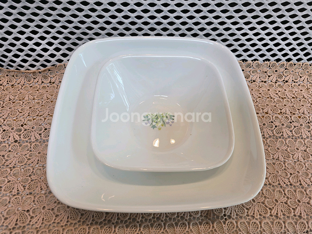 코렐 사각볼 샐러드볼과 스프볼 7장.소분가능--3