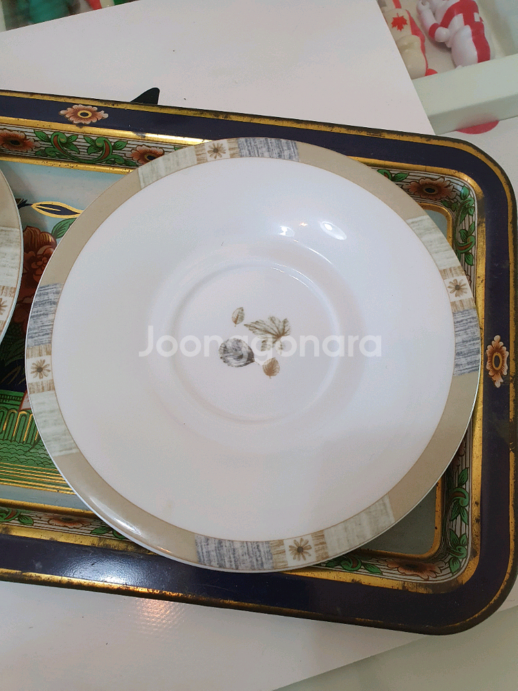 빈티지 한국도자기 커피잔 소서 세트 2인--3