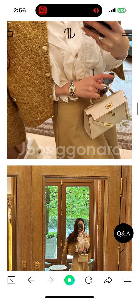 더로랑 펄시퀸 니트 가디건 자켓 골드 하객룩--6