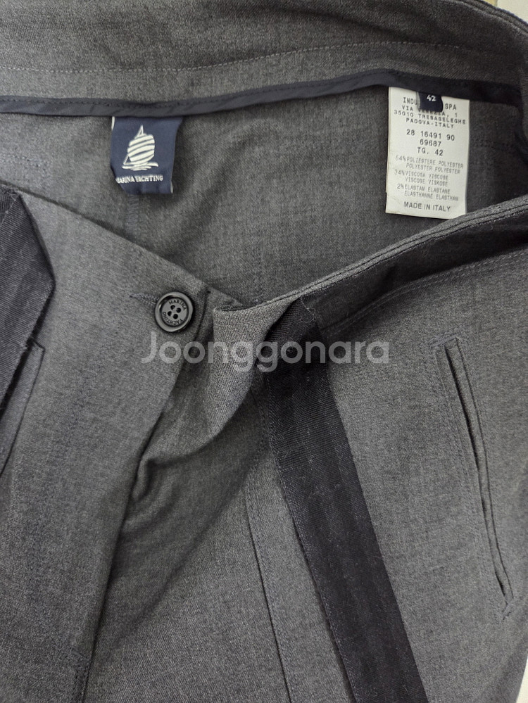 MARINA YACHTING 벨티드 크롭 팬츠--2