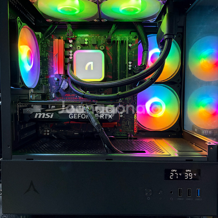 라이젠 5600X RTX4060Ti 어항 수냉셋팅--1