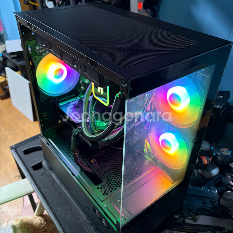 라이젠 5600X RTX4060Ti 어항 수냉셋팅--3