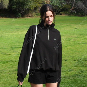 로우클래식 LC 소프트 하프 집업 스웻셔츠 블랙 라지 판매 LC SOFT HALF ZIP-UP SWEATSHIRT_