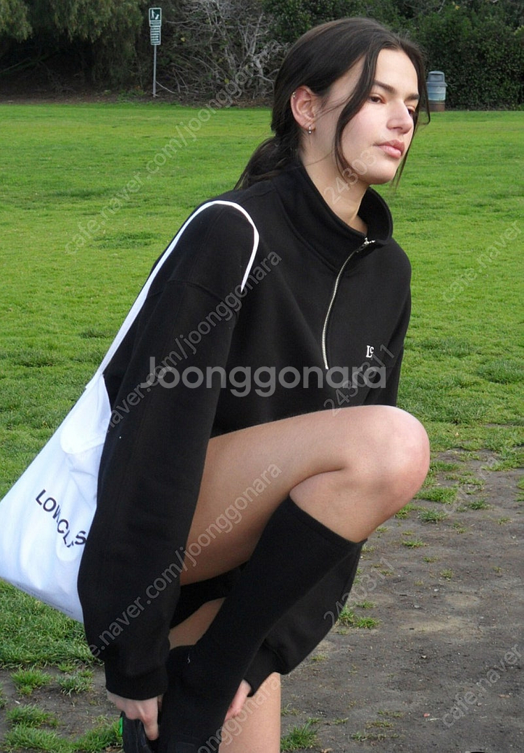 로우클래식 LC 소프트 하프 집업 스웻셔츠 블랙 라지 판매 LC SOFT HALF ZIP-UP SWEATSHIRT_--4