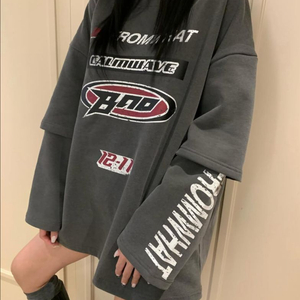 <새상품> 레터링 기모 티셔츠 2color