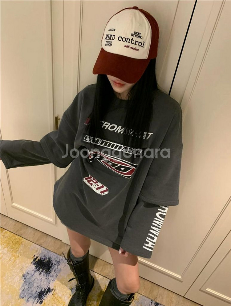 <새상품> 레터링 기모 티셔츠 2color--3