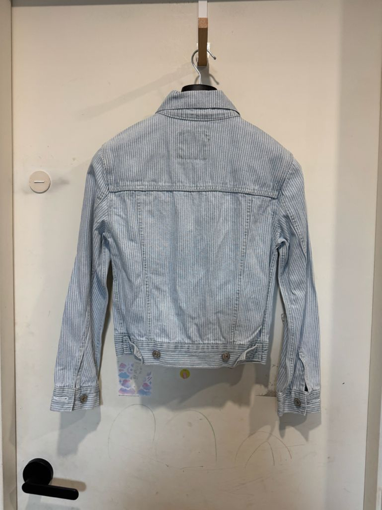 새상품 MMM 매니모어몽 스트라이프 데님 자켓 이미지