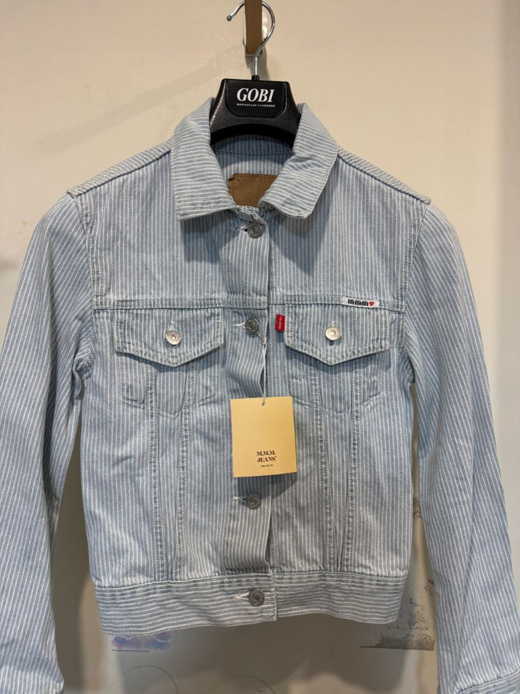 새상품 MMM 매니모어몽 스트라이프 데님 자켓 이미지