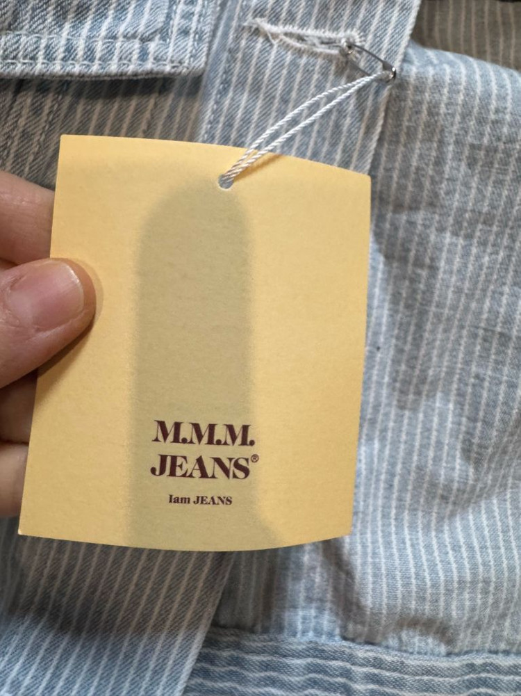 새상품 MMM 매니모어몽 스트라이프 데님 자켓 이미지