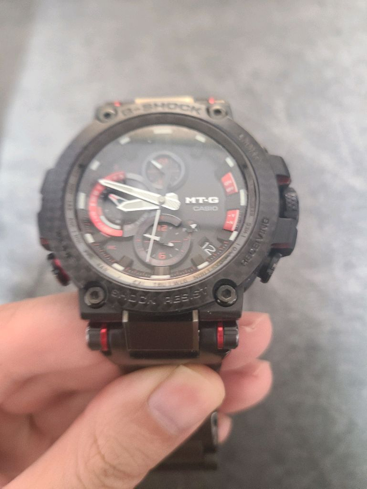 카시오 지샥 G-SHOCK MTG-B1000XBD-1AJF 레드 블랙 카본 이미지