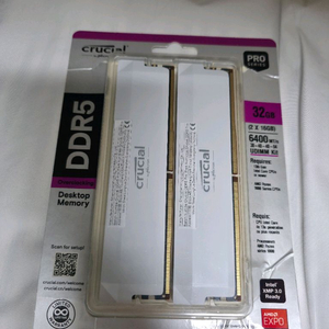 DDR5 CRUCIAL 6400 16gb x2 미개봉