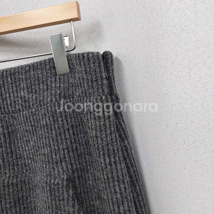 럭키슈에뜨 니트골지 롱스커트--1