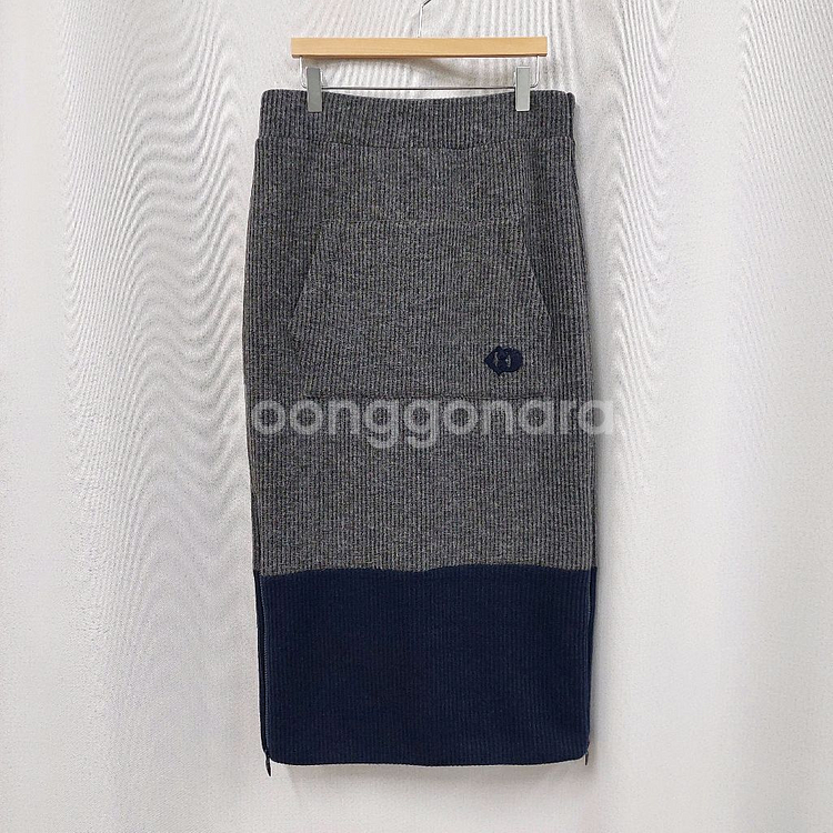 럭키슈에뜨 니트골지 롱스커트--0