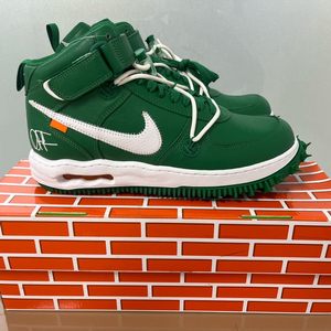 290 나이키 오프화이트 에어포스원 미드 파인그린 나코탭 미시착 새상품 이미지