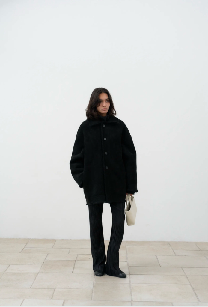 (가격내림)네세서리 시어링 리버시블 하프 코트 이미지