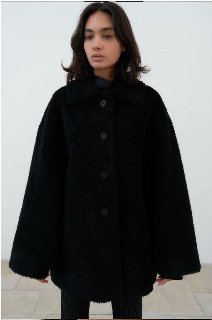 (가격내림)네세서리 시어링 리버시블 하프 코트 이미지