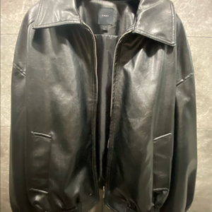 남성 미착용 텍달린 새제품 비건 레더 카라 가죽 자켓 Large 블랙 점퍼