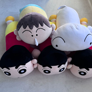 짱구, 흰둥이, 맹구 캐릭터 미니 바디모찌쿠션, 중형인형, 짱구인형