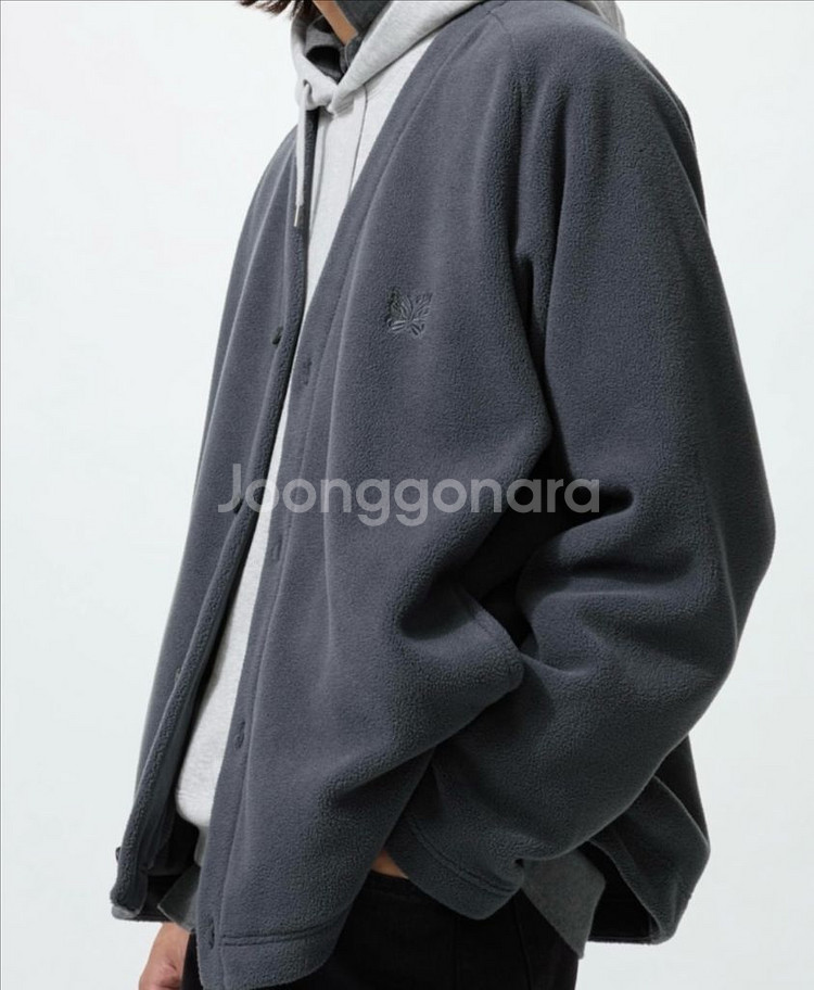 유니클로 니들스 후리스 가디건 그레이 퍼플 2종 미시착 새상품--0