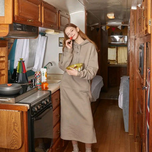 임블리 러브미모어 베이직 후디롱원피스(기모)블랙