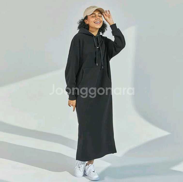 임블리 러브미모어 베이직 후디롱원피스(기모)블랙--2