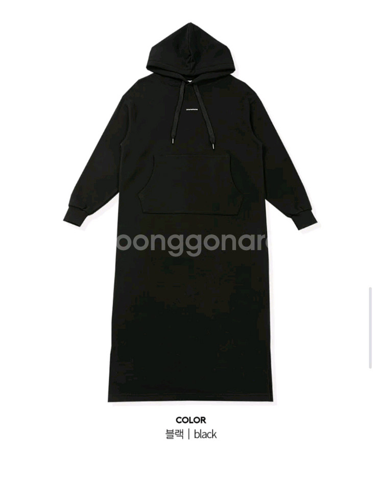 임블리 러브미모어 베이직 후디롱원피스(기모)블랙--6