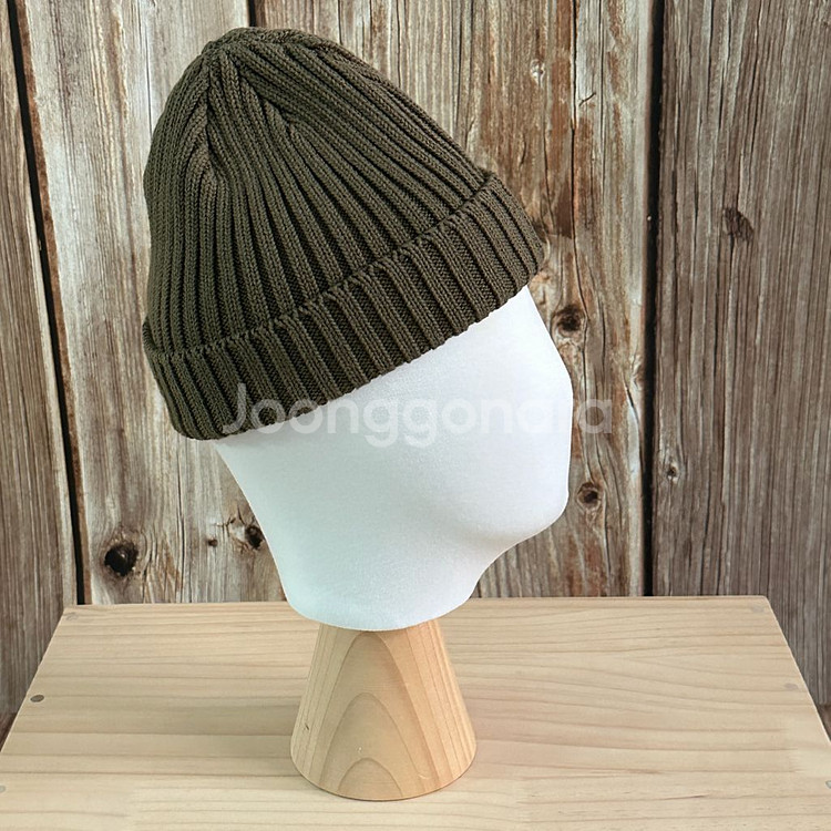 키지마타카유키 골지 숏비니 올리브색 프리사이즈--3