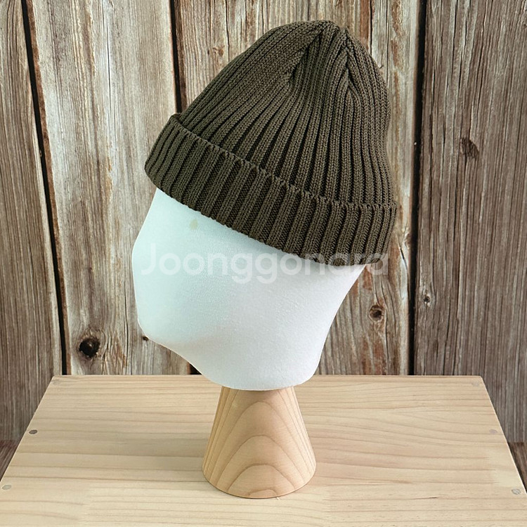 키지마타카유키 골지 숏비니 올리브색 프리사이즈--2