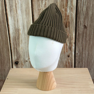 키지마타카유키 골지 숏비니 올리브색 프리사이즈