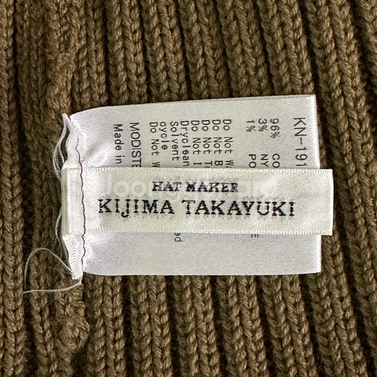 키지마타카유키 골지 숏비니 올리브색 프리사이즈--8