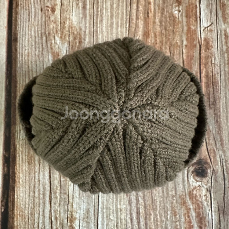 키지마타카유키 골지 숏비니 올리브색 프리사이즈--7