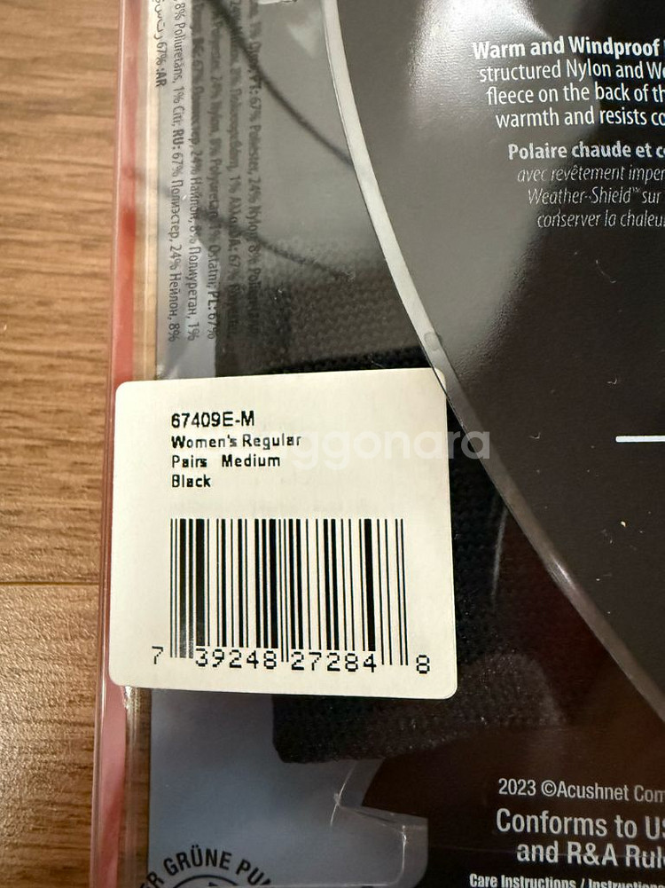 풋조이 USA 윈터소프 방한용 양손 골프장갑 여성용 M(19호) 새상품 판매합니다. 여--2