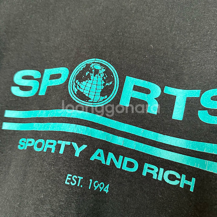 XL 스포티 앤 리치 맨투맨 블랙--4