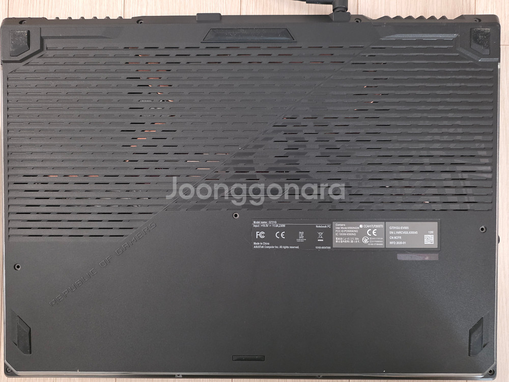 ASUS 게이밍 노트북 부품용 G731GU-EV005 9750h 1660ti 8gb--2