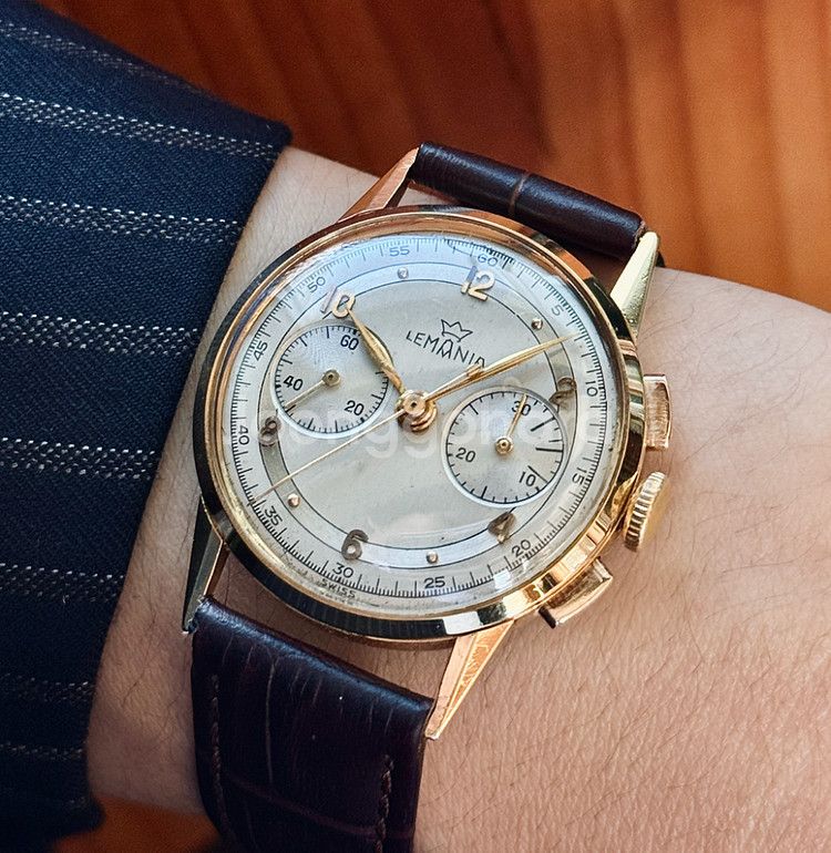 르마니아 CH-27 금통 수동 크로노그래프 (오메가 Cal.321,파텍필립 27,바쉐론콘스탄틴 1142) 팝니다--4