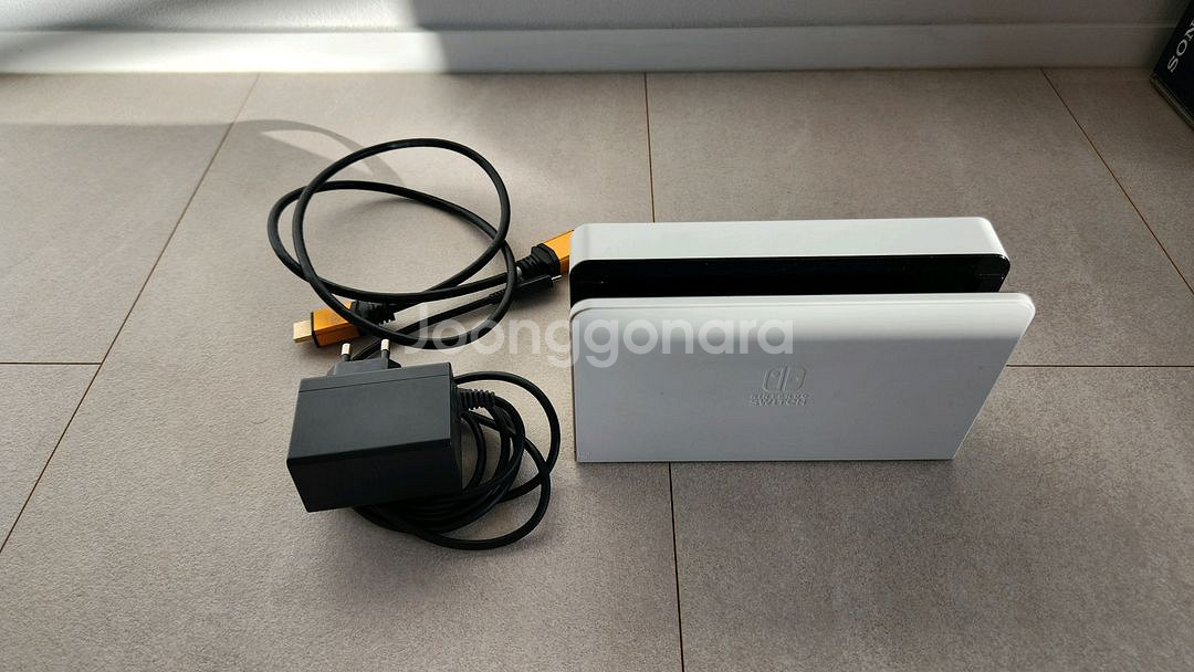 닌텐도스위치 oled 독 화이트, 충전기 일괄--0