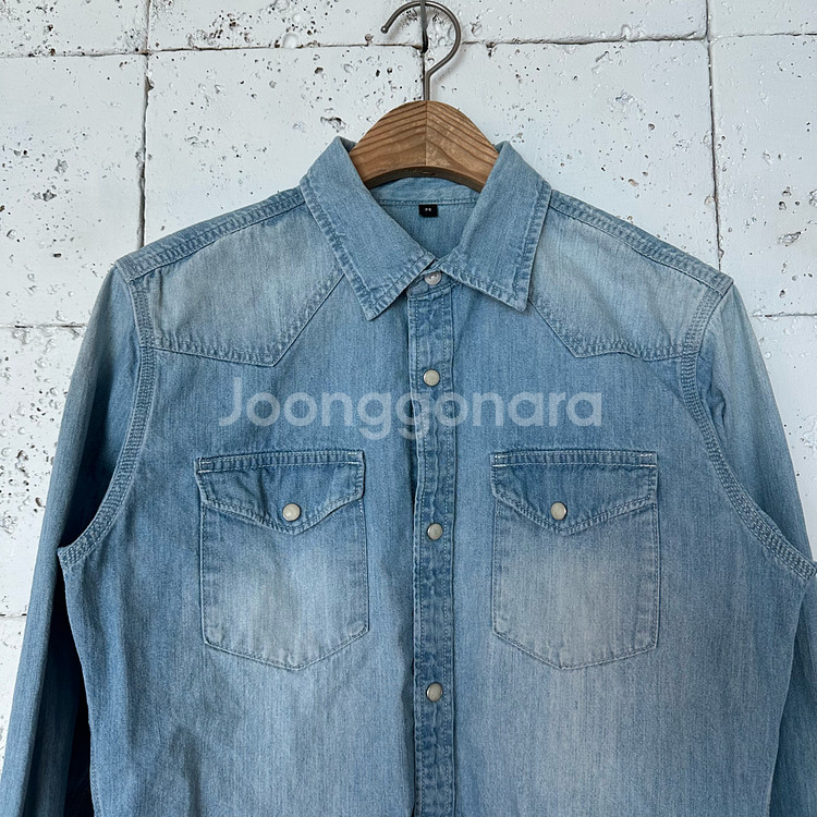 M 무인양품 무지 웨스턴 셔츠--1