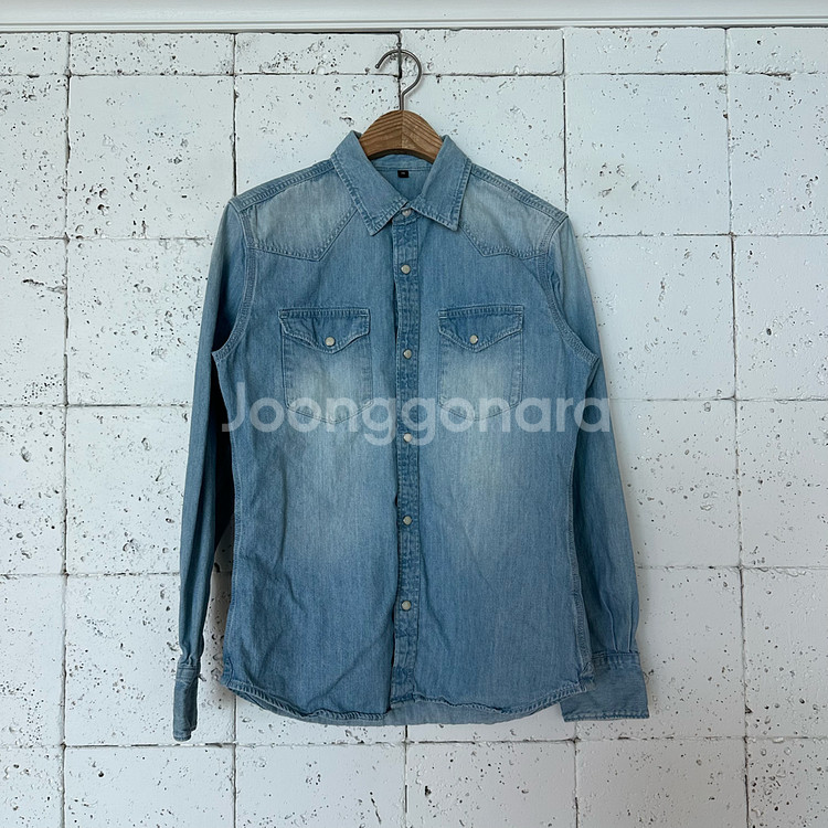 M 무인양품 무지 웨스턴 셔츠--0