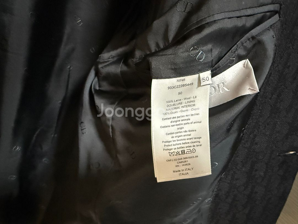 디올 오블리크 자켓(블레이저) / 블랙 / 50(100~103)--2