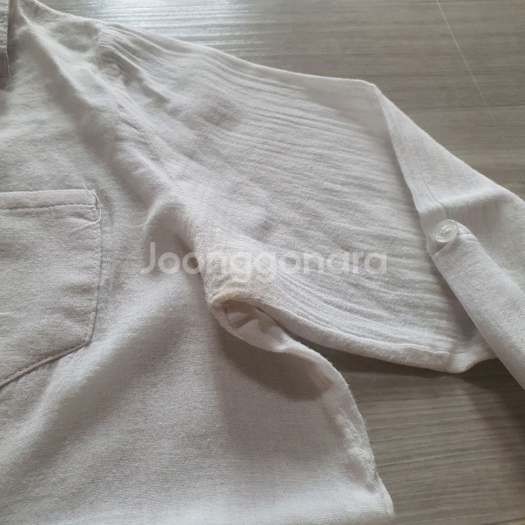 시스루 린넨 흰색 셔츠 긴팔 화이트 남방 기본 거즈 여름 봄 가을 여성 블라우스--2