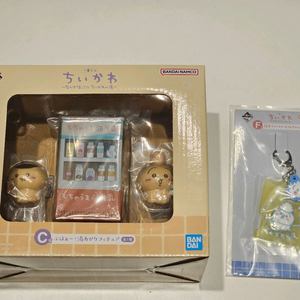 미개봉)먼작귀 치이카와 목욕탕 C상피규어+F상키링 제일복권이치방쿠지