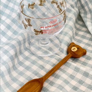 곰돌이 나무 스푼+ 고블렛-240ml (일괄판매)(새제품)