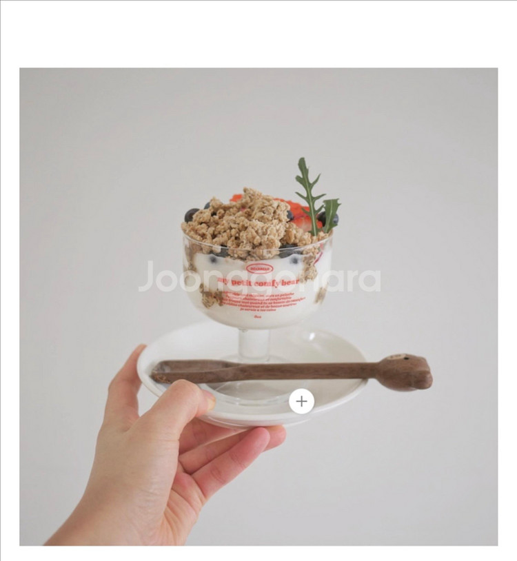 곰돌이 나무 스푼+ 고블렛-240ml (일괄판매)(새제품)--3