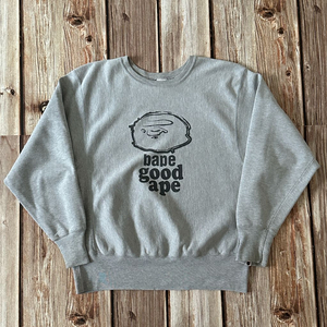 베이프 챔피온 프린팅 스웻셔츠 그레이 색상 M 사이즈